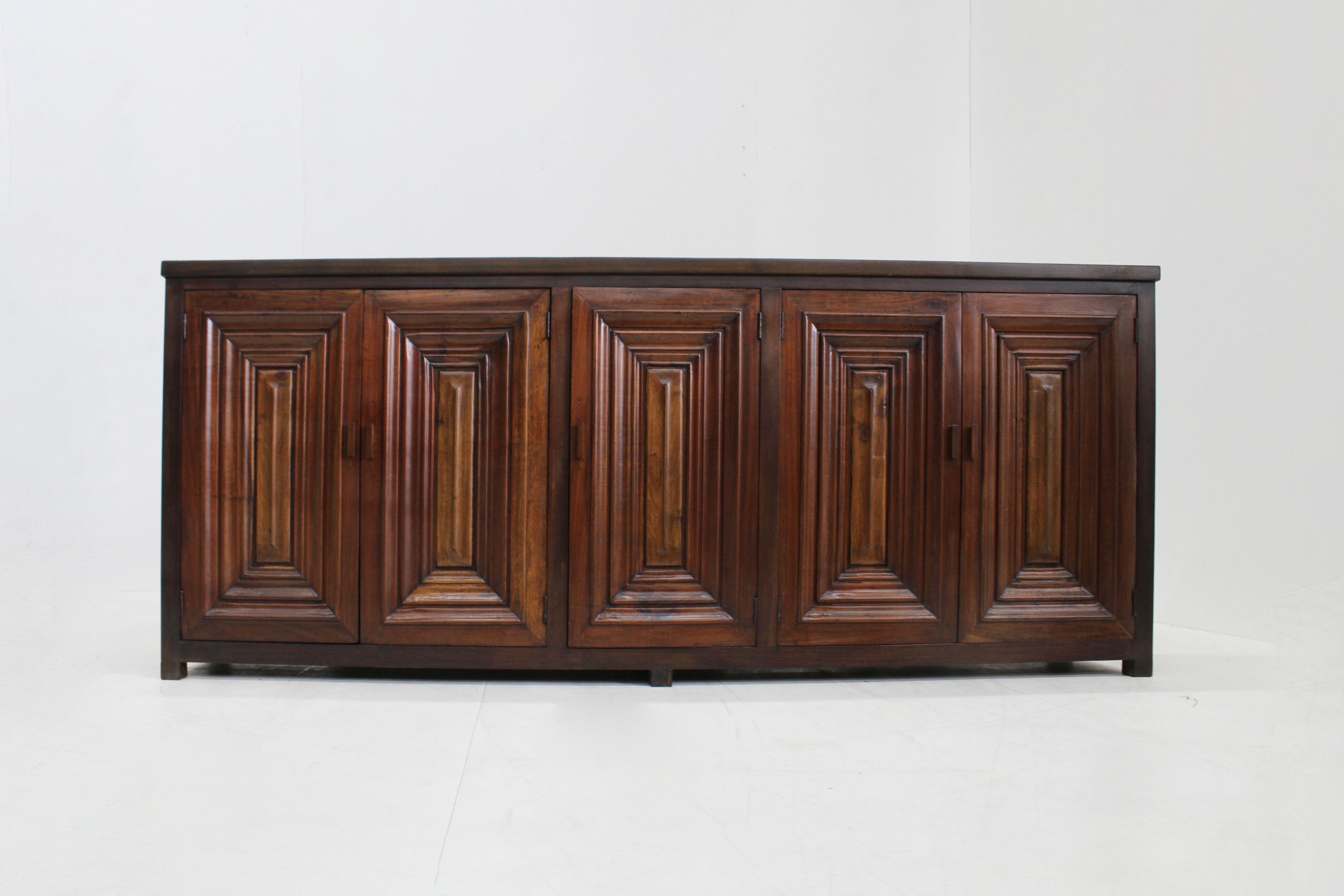 Spanish Brutalist Sideboard in carved solid wood