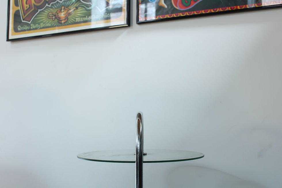 Thumbnail: Vintage glazen bijzettafel Gispen stijl