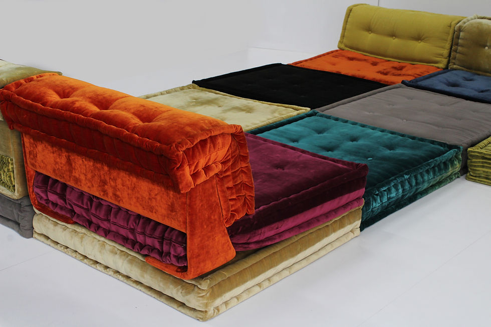 Thumbnail: Roche Bobois Mah Jong sofa 18 pieces design by Hans Hopfer