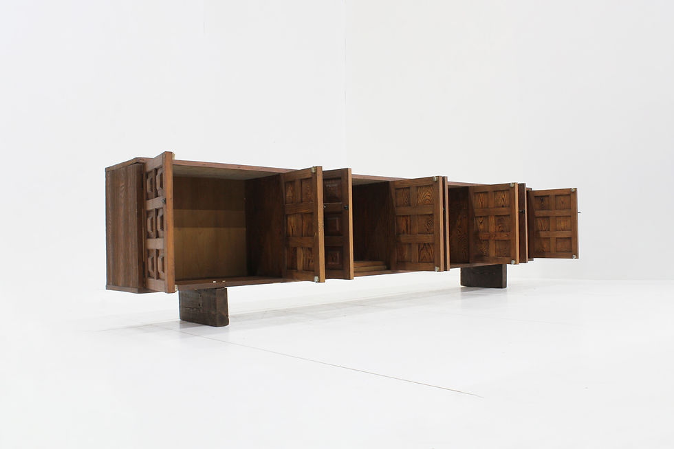 Thumbnail: Vintage large Spanish brutalist sideboard 1970s