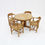Thumbnail: Vintage dining table and dining chairs set by Rainer Daumiller pine wood
