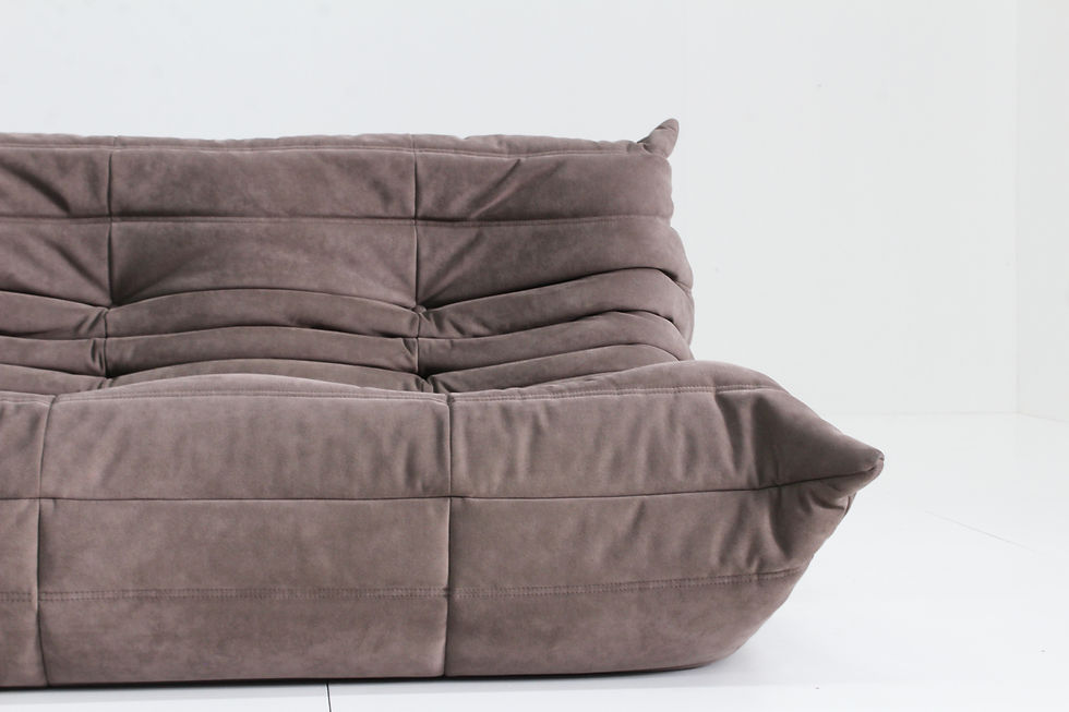 Thumbnail: Original Togo ligne Roset sofa by Michel Ducaroy Alcantara