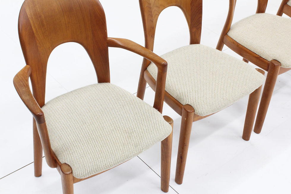 Thumbnail: Vintage Danish Dining Chairs by Niels Koefoed for Koefoeds Hornslet, 1960s, Set of 6