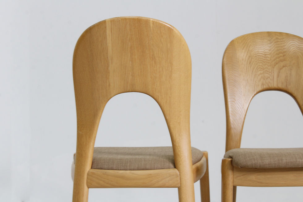 Thumbnail: Vintage Danish Dining Chairs by Niels Koefoed solid oak, 1960s, Set of 4