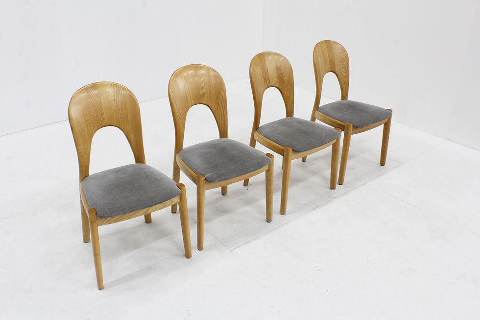Thumbnail: Vintage Danish Dining Chairs by Niels Koefoed solid oak, 1960s, Set of 4