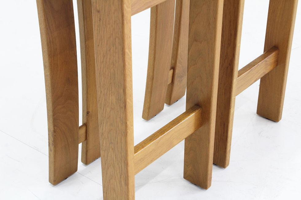Thumbnail: Vintage Italian wooden bar stools , set of 2