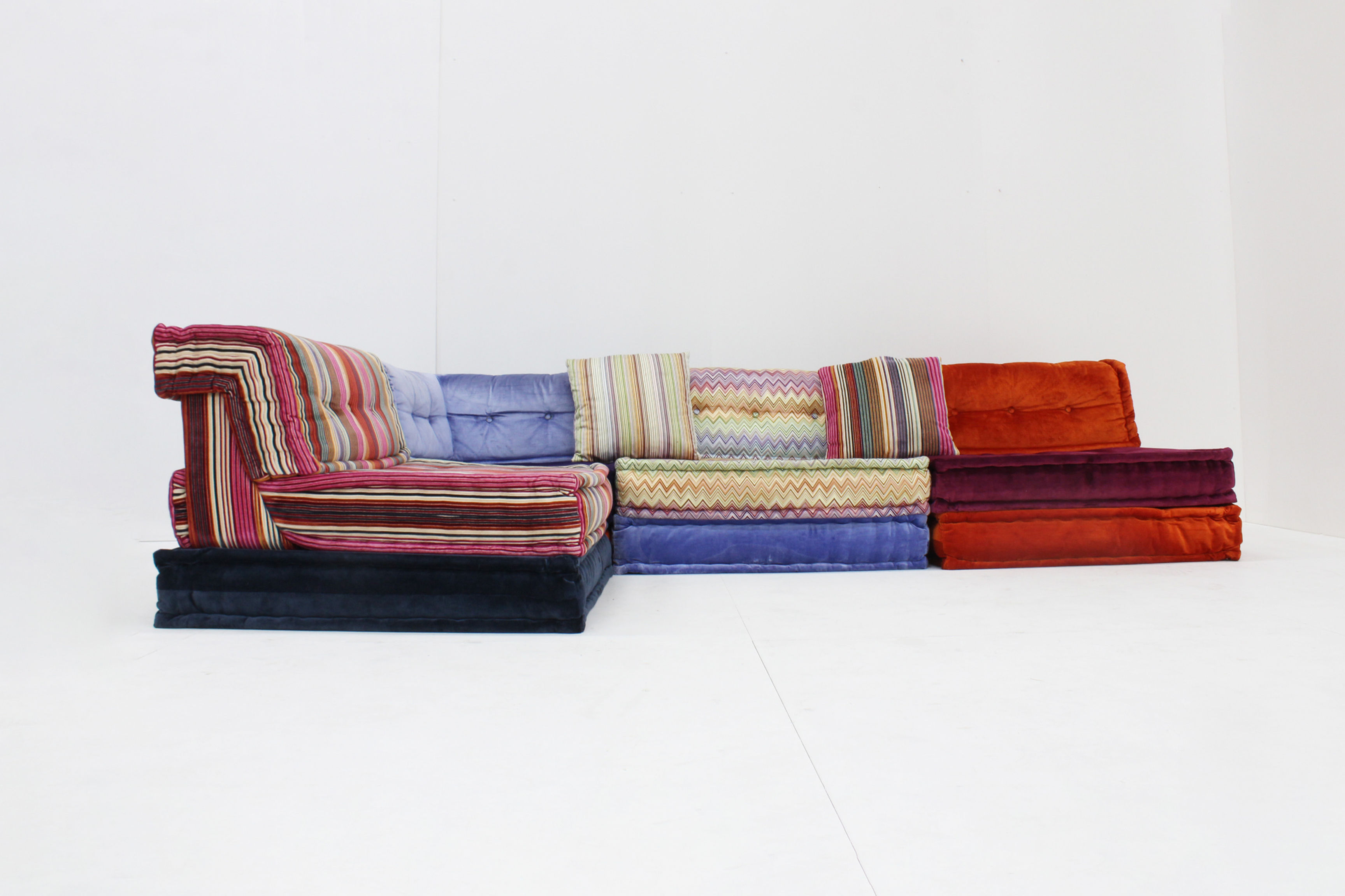 Roche Bobois Mah Jong sofa Missoni design by Hans Hopfer ,set of 12