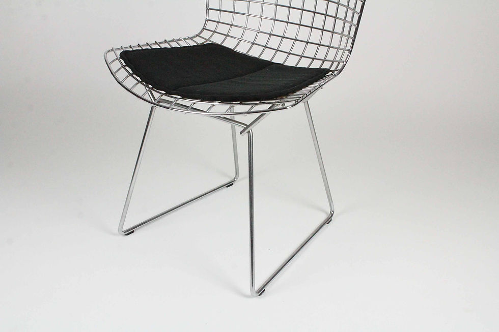 Thumbnail: Knoll Harry Bertoia draadstoel stoel wire chair 4 stuks vintage