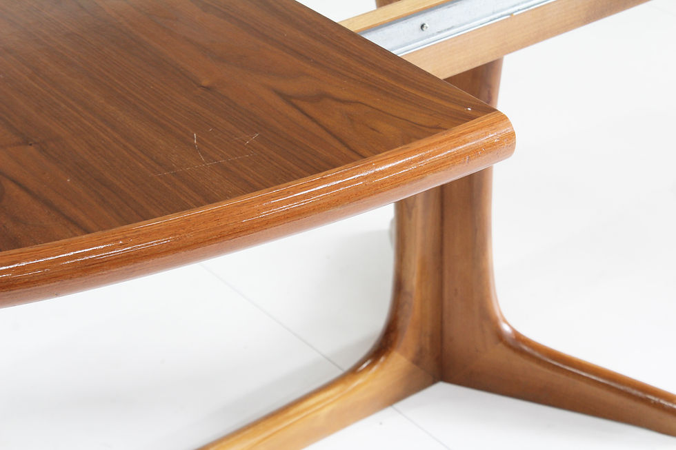 Thumbnail: Vintage Danish large oval extendable dining table