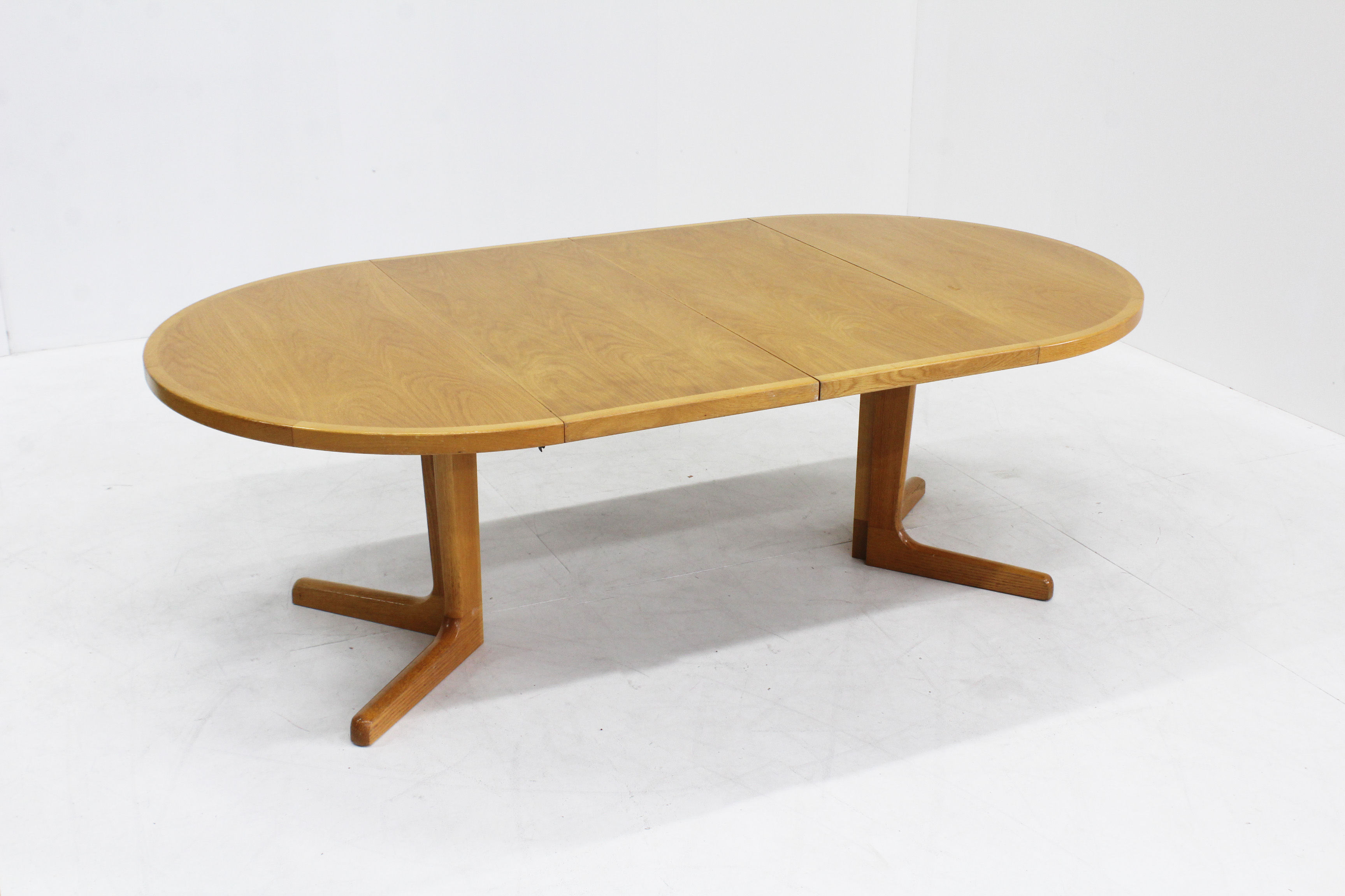 Vintage Danish round extendable dining table 1960s