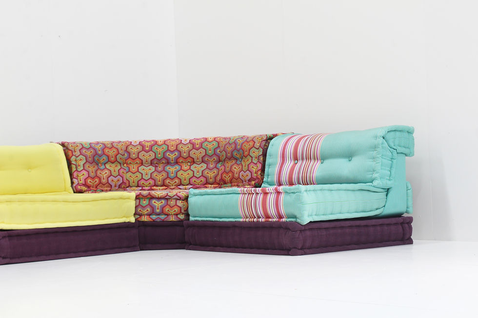 Thumbnail: Roche Bobois Mah Jong sofa Kenzo Takada design by Hans Hopfer ,set of 15