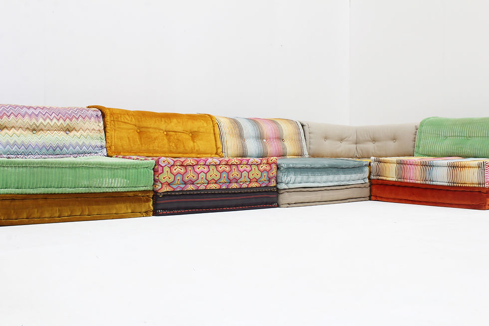 Thumbnail: Roche Bobois Mah Jong sofa Missoni design by Hans Hopfer ,set of 15