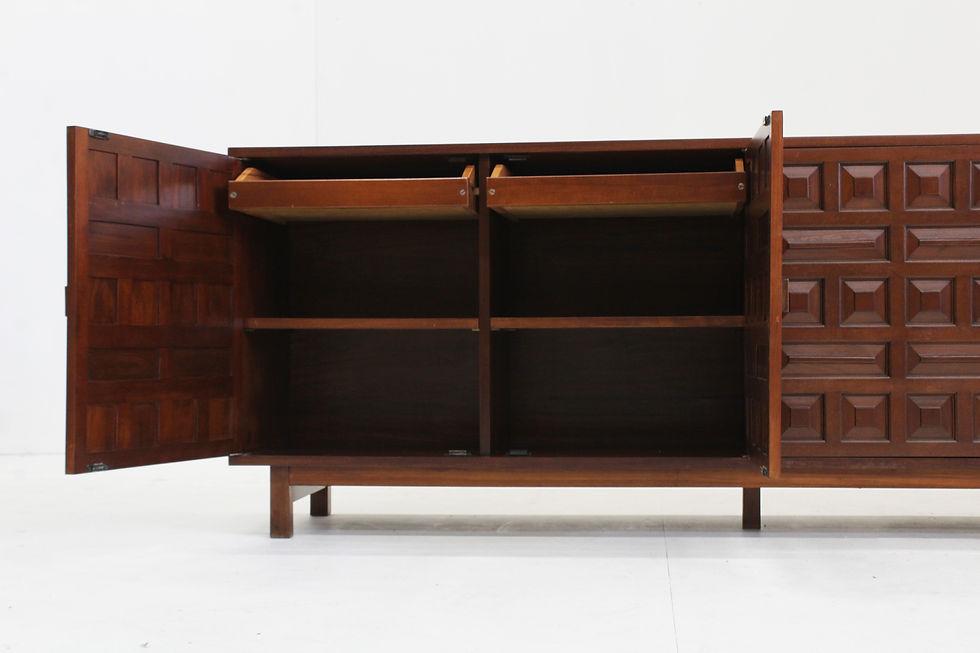 Thumbnail: Vintage Spanish Brutalist Sideboard Credenza 1970s