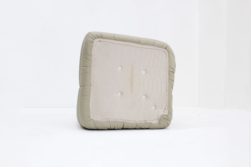 Thumbnail: Vintage Togo corner armchair  leather by Michel Ducaroy for Ligne Roset