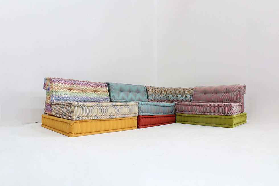 Thumbnail: Roche Bobois Mah Jong sofa Missoni design by Hans Hopfer ,set of 12