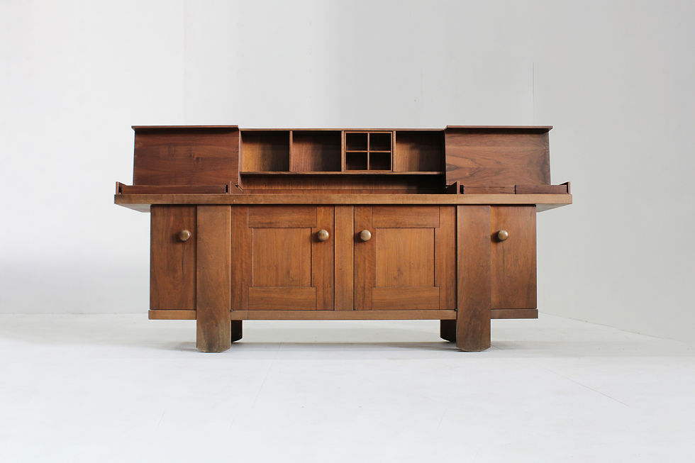 Thumbnail: Vintage sideboard by Silvio Coppola for Bernini walnut wood, 1960s