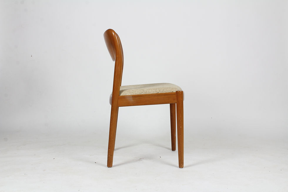 Thumbnail: Set van 4 deense  Niels Koefoeds Hornslet eetkamer stoelen