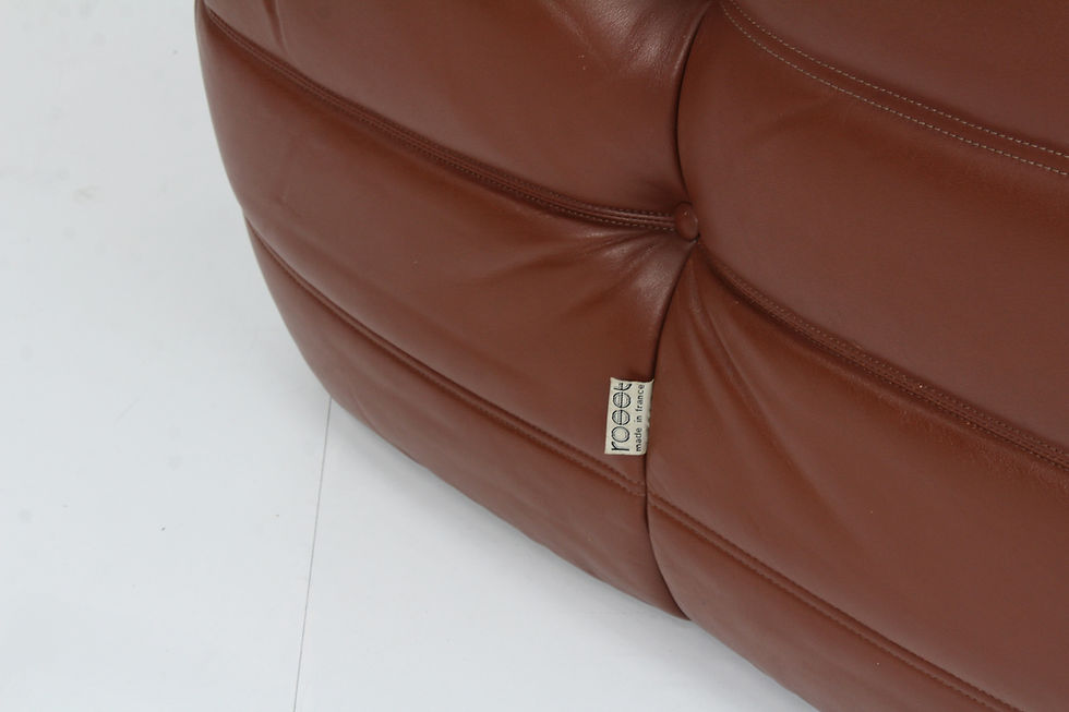 Thumbnail: Originele togo ligne roset fauteuil cognac leer