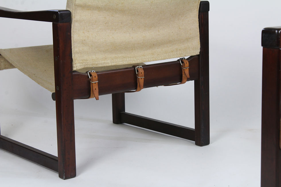 Thumbnail: Vintage safari stoel fauteuil Karin Mobring mid century