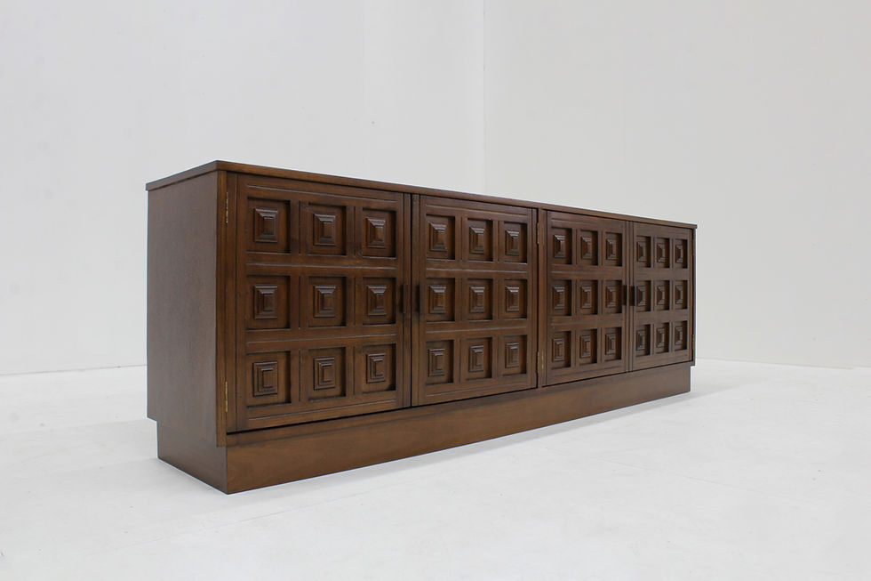 Thumbnail: Vintage Spanish Brutalist Sideboard Credenza 1970s