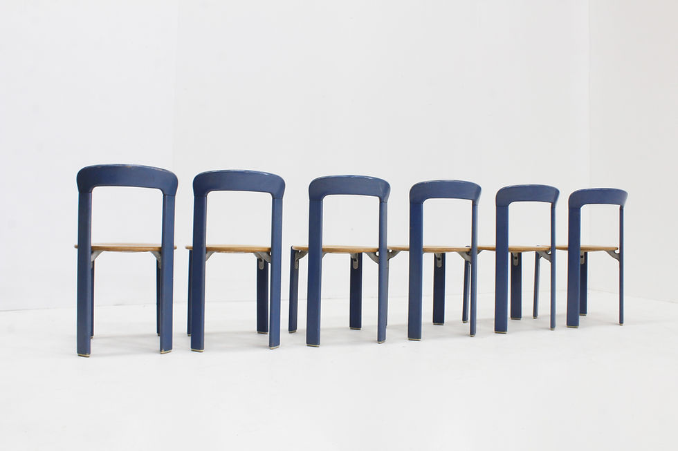 Thumbnail: Vintage Bruno Rey dining chairs model 3300 set of 6
