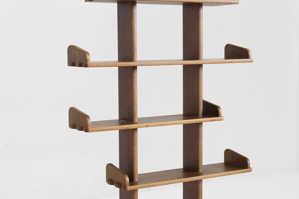 Thumbnail: Brutalist oak shelving unit bookcase