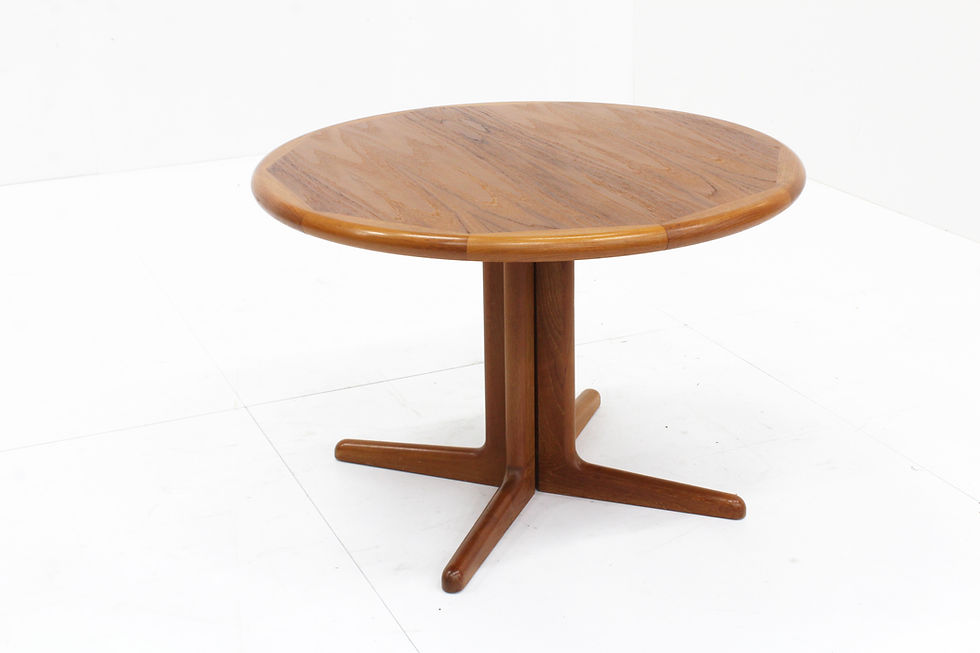Thumbnail: Vintage Danish round extendable dining table