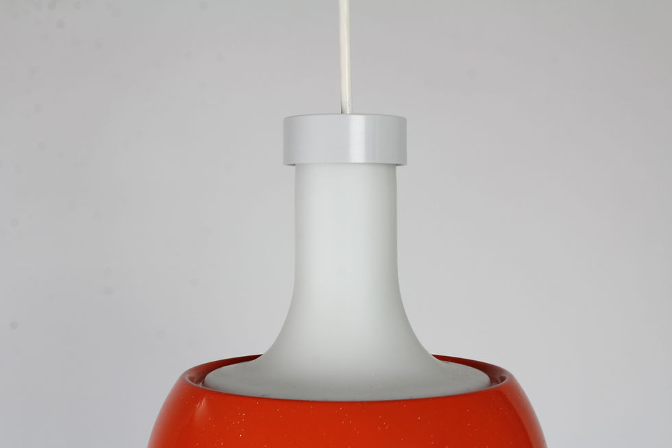 Thumbnail: Vintage oranje hanglamp jaren 70