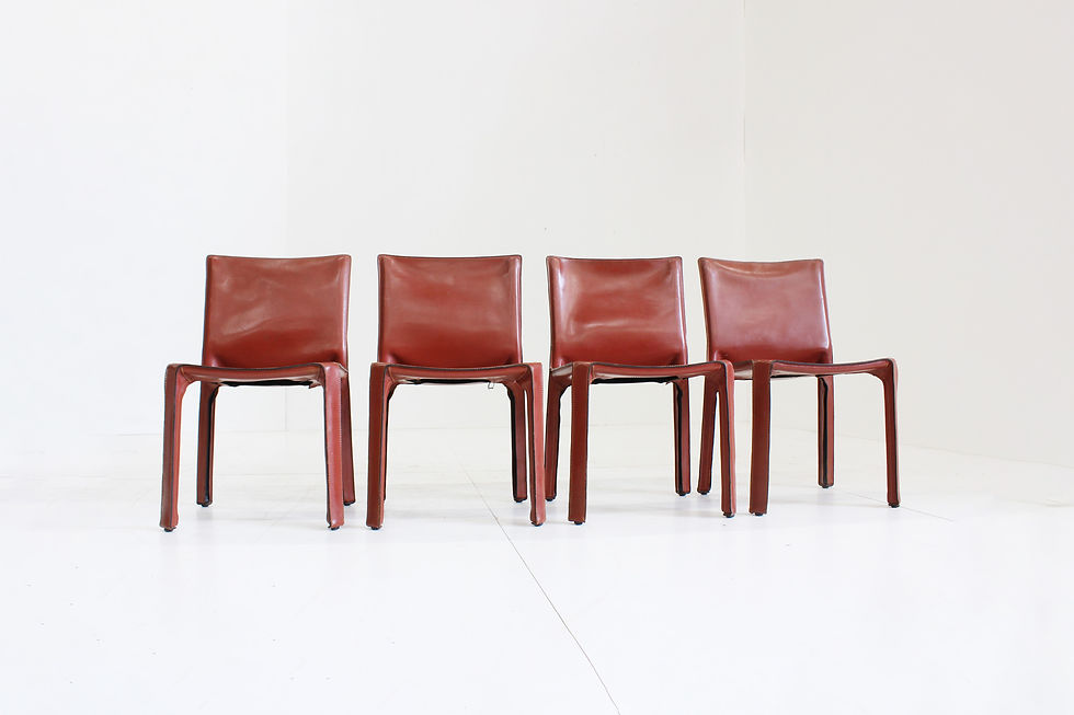 Thumbnail: Cassina Cab 412 dining Chairs by Mario Bellini Italy , set of 4