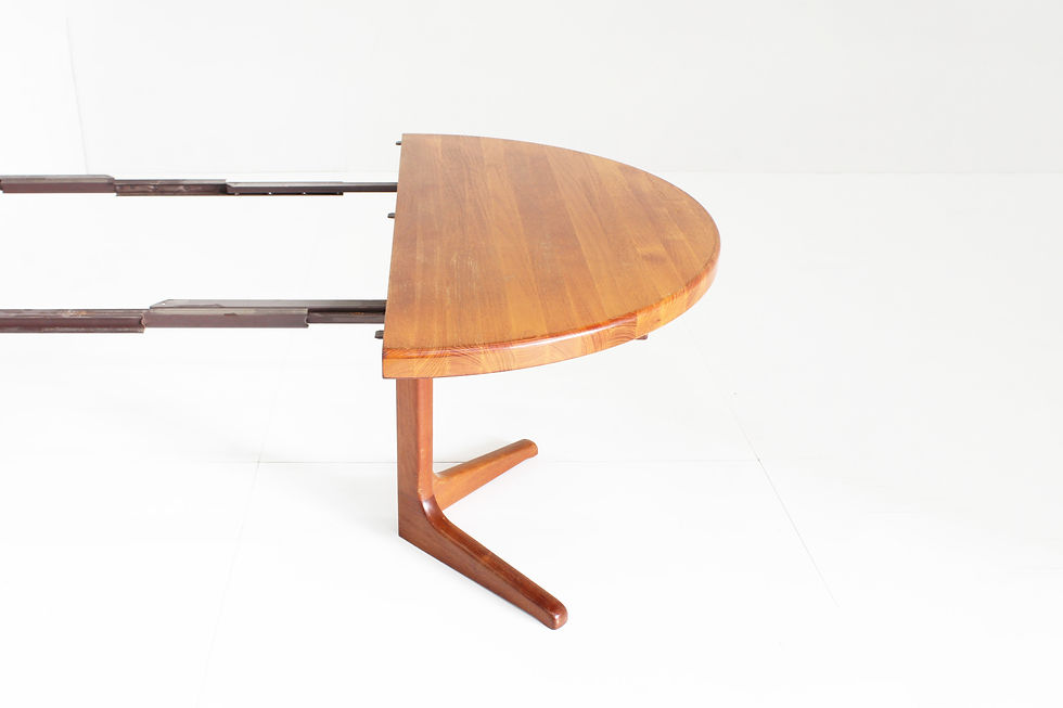 Thumbnail: Vintage Glostrup Danish round dining table 1960s teak