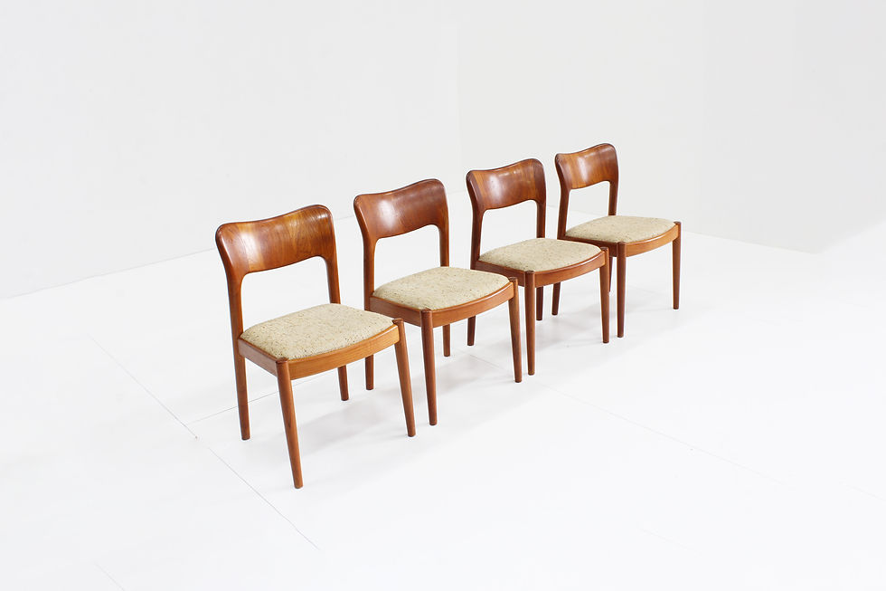 Thumbnail: Vintage Danish Dining Chairs by Niels Koefoed for Koefoeds Hornslet, 1960s, Set