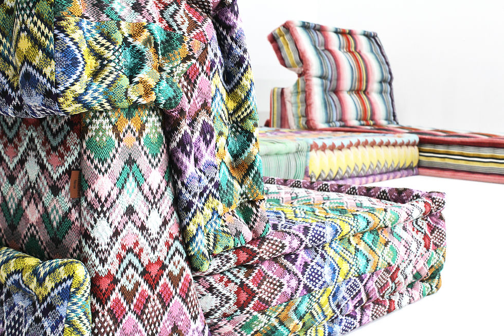 Thumbnail: Roche Bobois Mah Jong modular sofa Missoni fabric design by Hans Hopfer