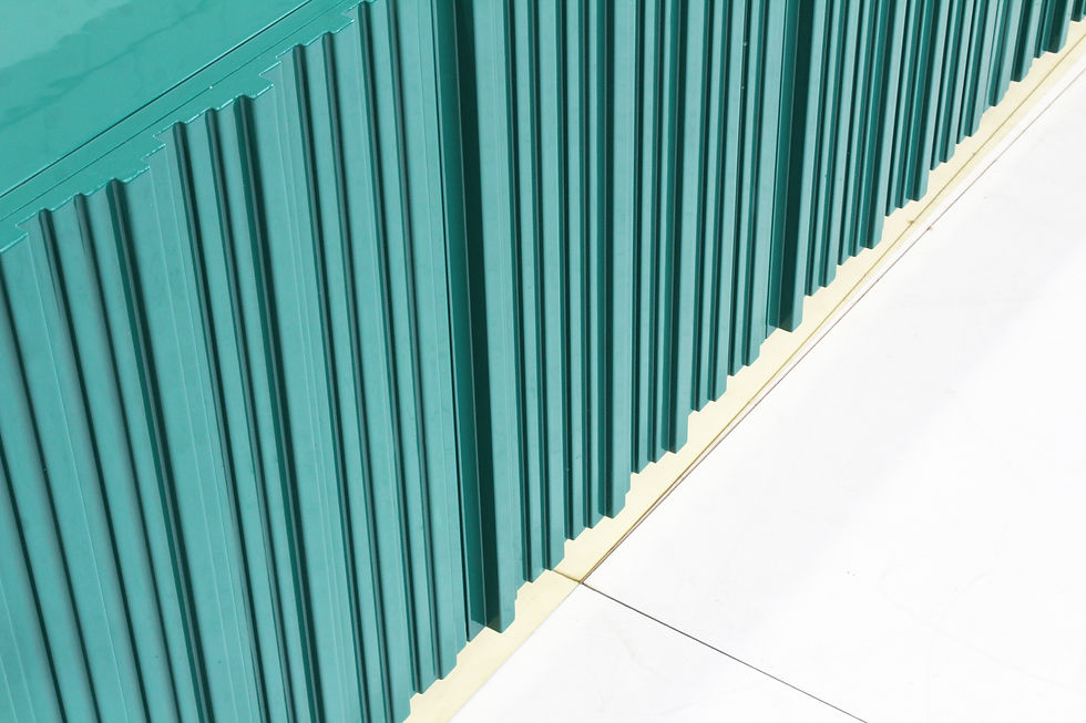 Thumbnail: Italian Brutalist Sideboard green laquered wood and brass
