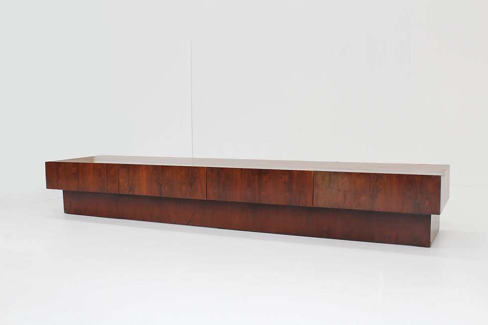 Thumbnail: Vintage groot dressoir lowboard tv meubel palissander 250 cm