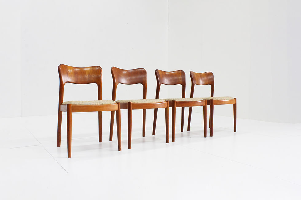 Thumbnail: Vintage Danish Dining Chairs by Niels Koefoed for Koefoeds Hornslet, 1960s, Set