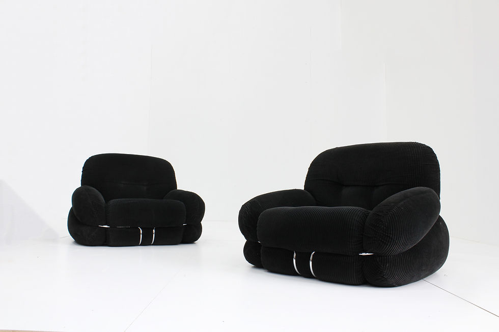 Thumbnail: Adriano Piazzesi Okay armchairs 1970s Italy , set of 2
