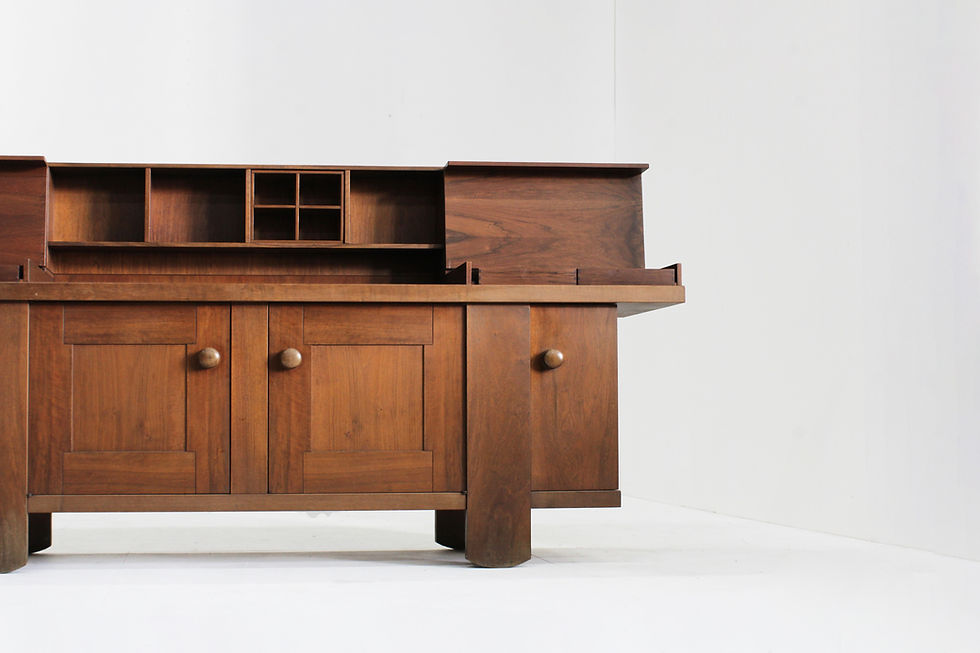 Thumbnail: Vintage sideboard by Silvio Coppola for Bernini walnut wood, 1960s