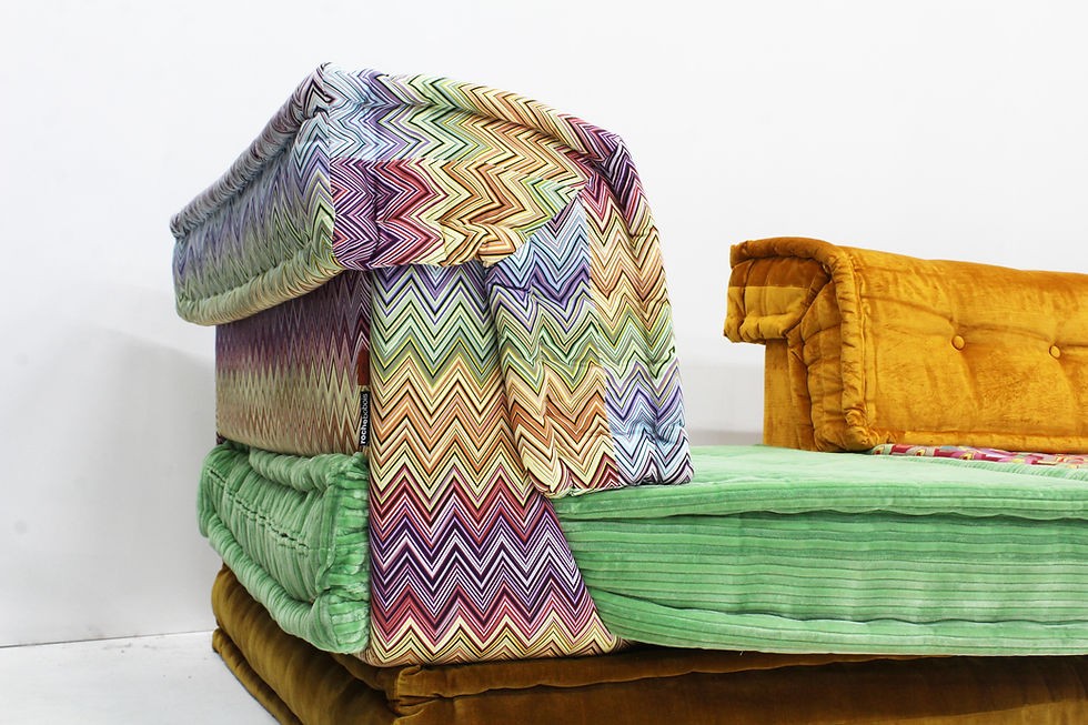 Thumbnail: Roche Bobois Mah Jong sofa Missoni design by Hans Hopfer ,set of 15