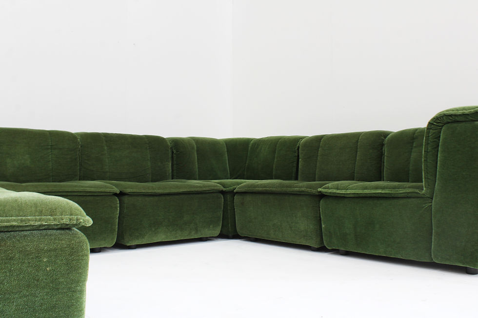 Thumbnail: Vintage modulaire elementen sofa groen jaren 70 XL