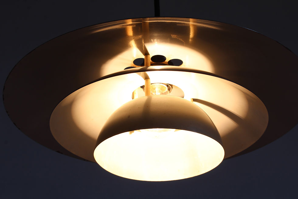 Thumbnail: Vintage deense design hanglamp lamp