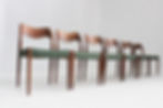 Set of 6 Vintage Danish dining room chairs by Niels Moller model 71