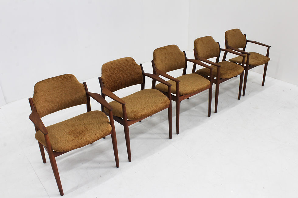 Vintage Danish Teak dining room Chairs Model 62a By Arne Vodder for Sibast