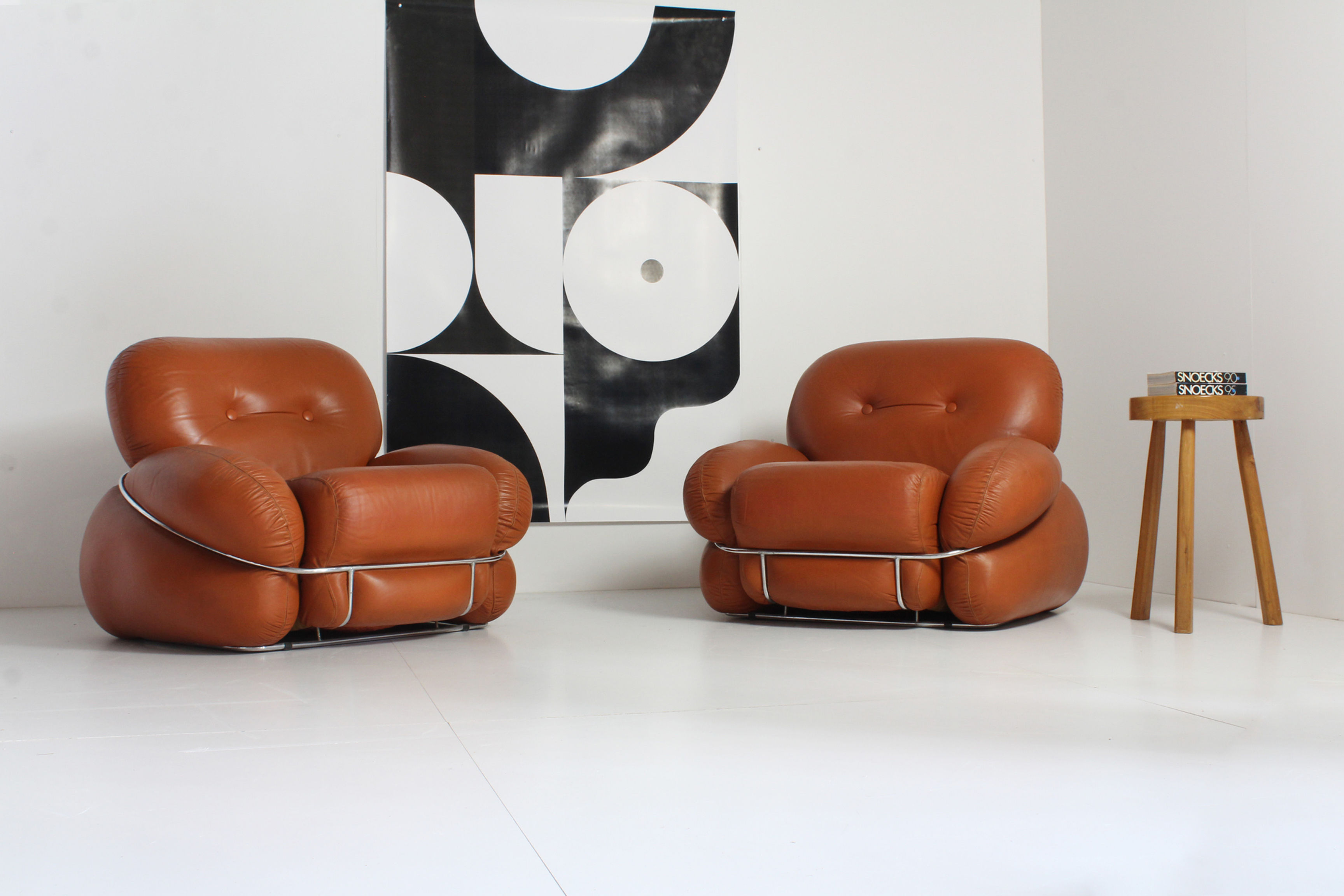 Adriano Piazzesi Okay design fauteuils jaren 70 italie