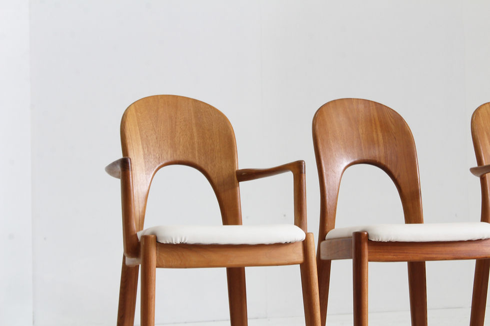 Thumbnail: Vintage Danish Dining Chairs by Niels Koefoed for Koefoeds Hornslet, 1960s, Set