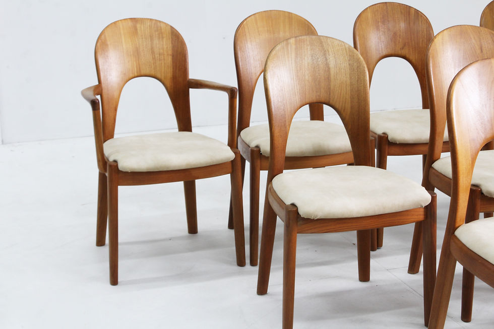 Thumbnail: Vintage Danish Dining Chairs by Niels Koefoed solid teak , Set of 10