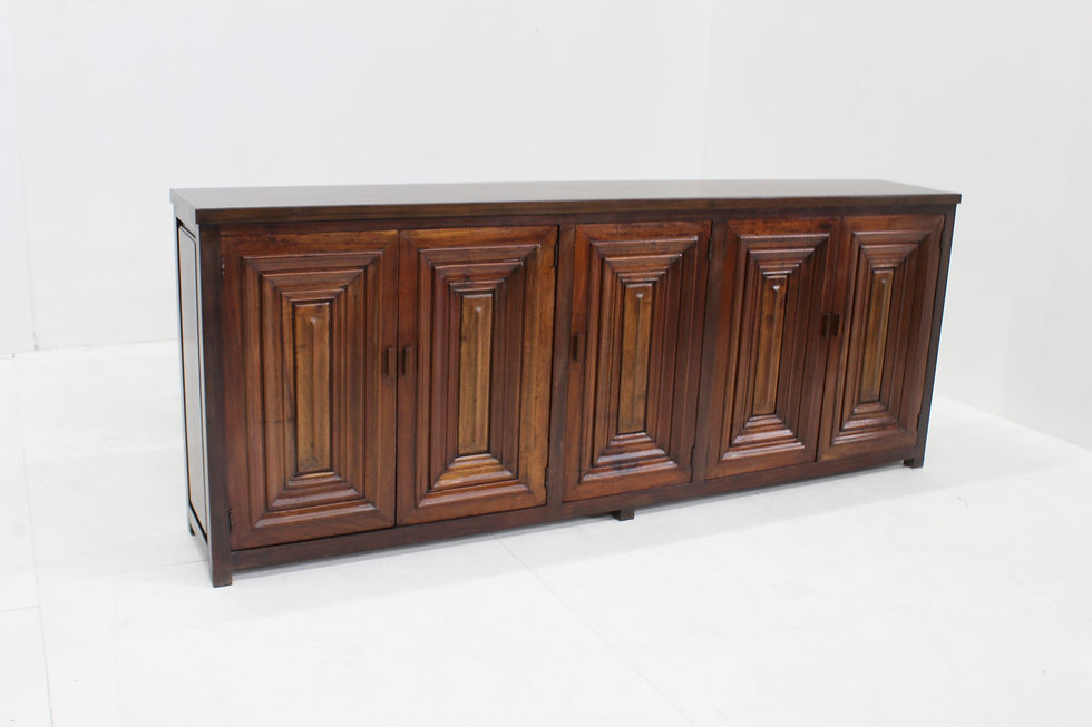 Thumbnail: Spanish Brutalist Sideboard in carved solid wood