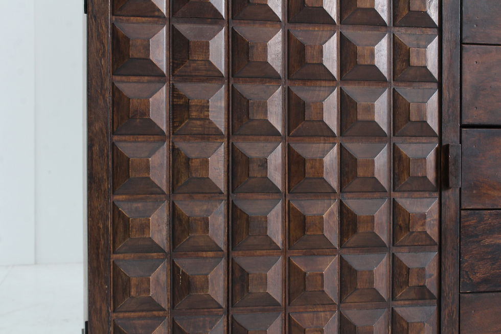 Thumbnail: Brutalist Spanish carved sideboard credenza