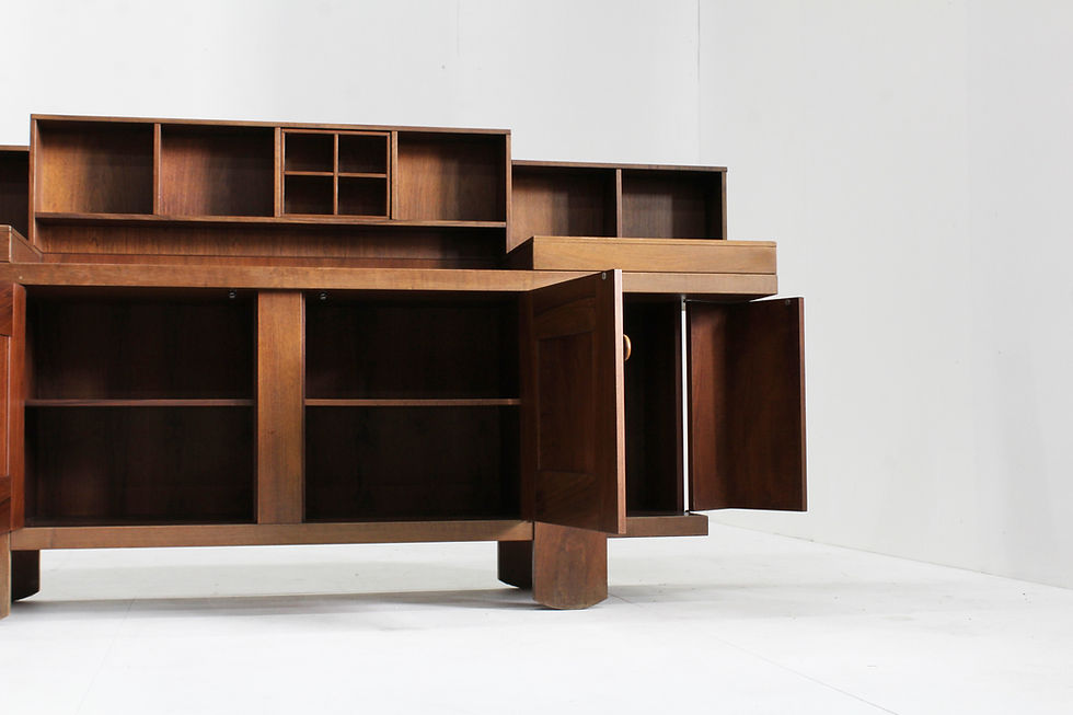 Thumbnail: Vintage sideboard by Silvio Coppola for Bernini walnut wood, 1960s