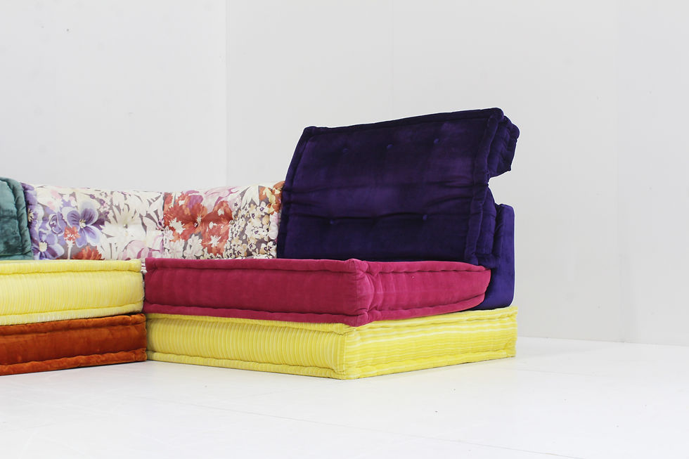 Thumbnail: Roche Bobois Mah Jong sofa design by Hans Hopfer, set of 14