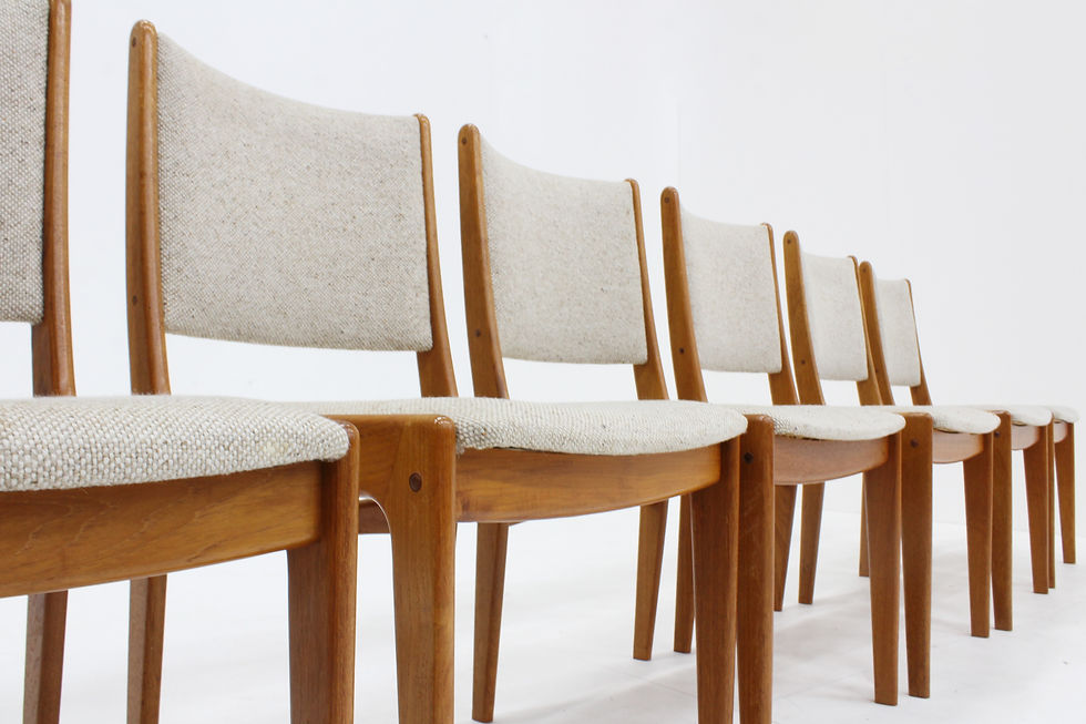 Thumbnail: 6 Vintage dining chairs by s. Burchhardt Nielsen teak 1960s